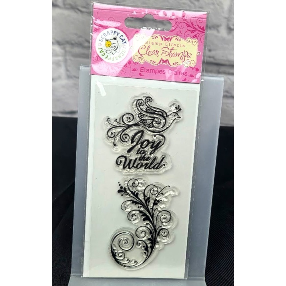 Scrappy Cat Joy To The World Clear Stamps New Flourish